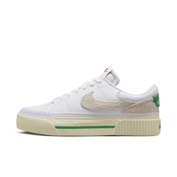 NWT Nike Court Legacy Lift Women's Sneakers White Coconut Milk Stadium Green 7.5 - Picture 3 of 3